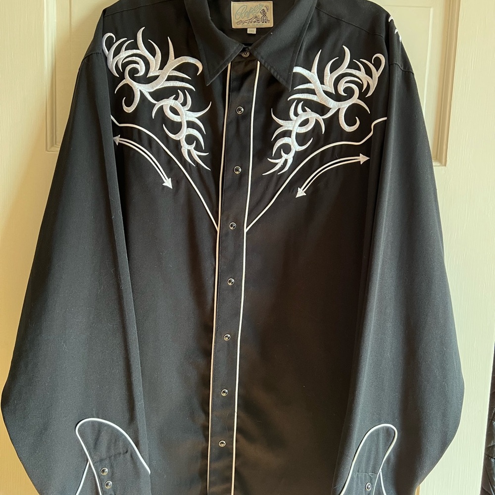 Men’s Roper Embroidered Western Shirt - 3XL